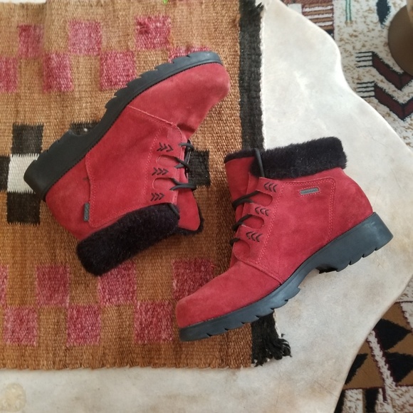 Sporto Shoes - Vintage Sporto Suede Leather Faux Fur Booties
